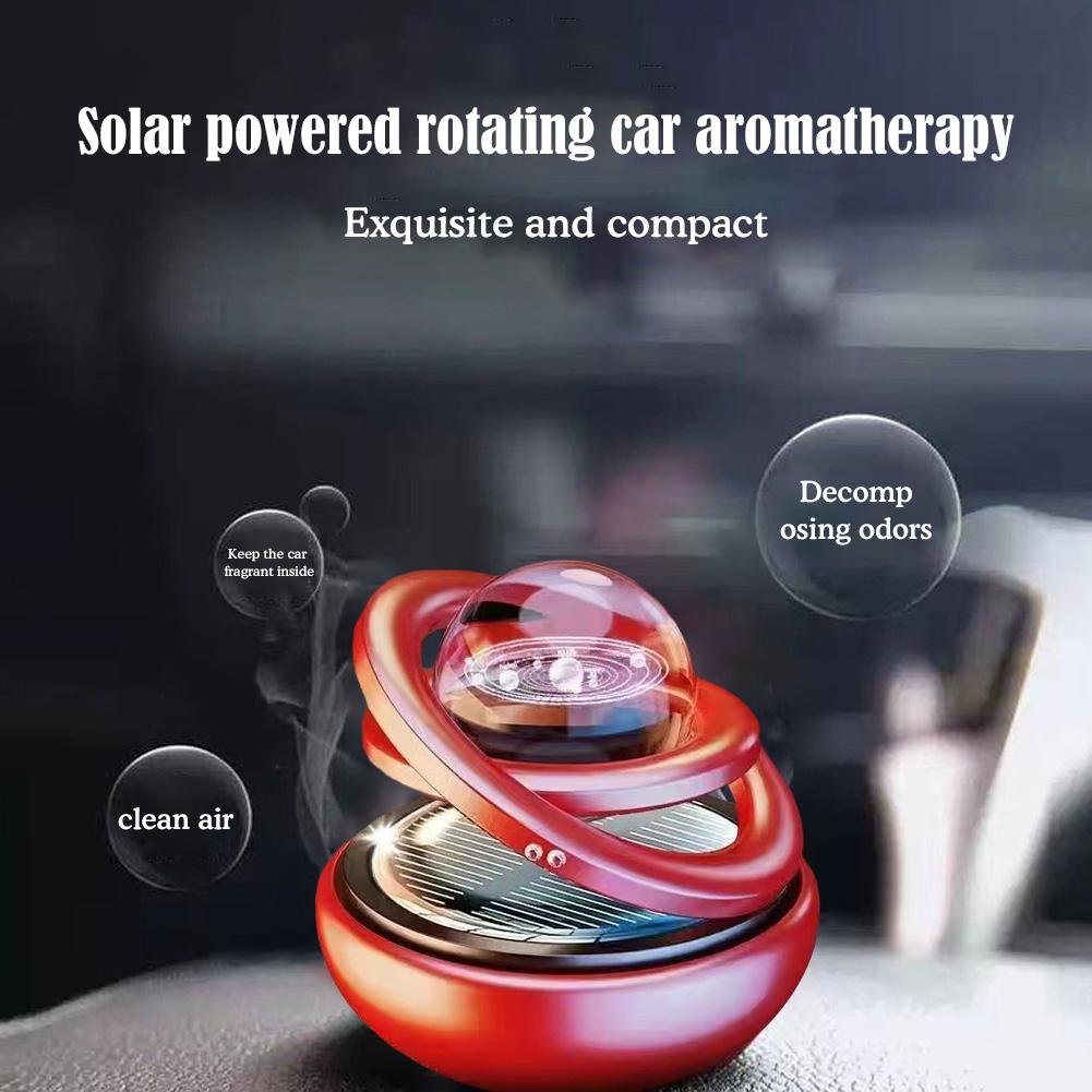 Car Fragrance Diffuser - Solar Powered Rotation Solar Aromatherapy Car