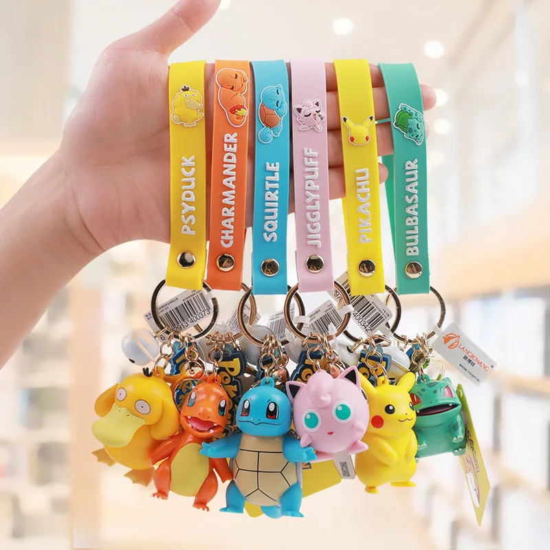 Car Accessories Xmas Gifts - Pokemon Keychain Anime Cute Pikachu Figure