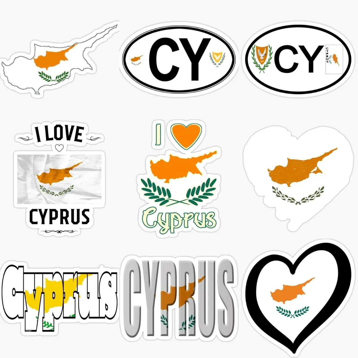 Car Accessories Cyprus - Creative CY Cyprus Flag Map Waterproof