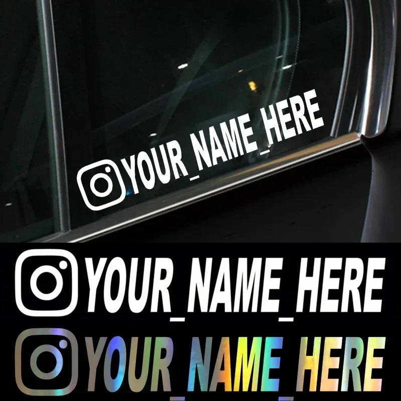 Car Accessories Name - User Name Custom Personalized Instagram Vinyl