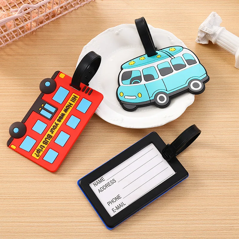 Car Accessories Name - Cute Cartoon Cars PVC Silicone Luggage