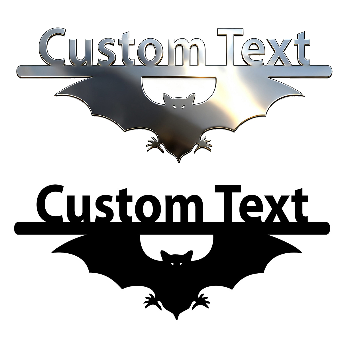 Car Accessories Name - 1PC Cool Halloween Bat Classic Font