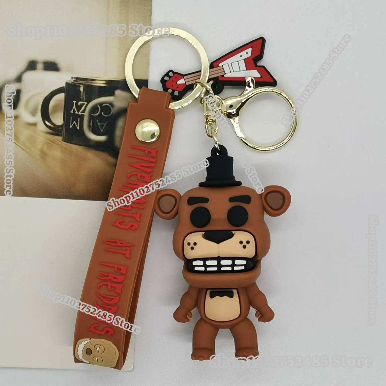 5pcs Cartoon Anime FNAF Figure - Car Accessories Papar recension och pris