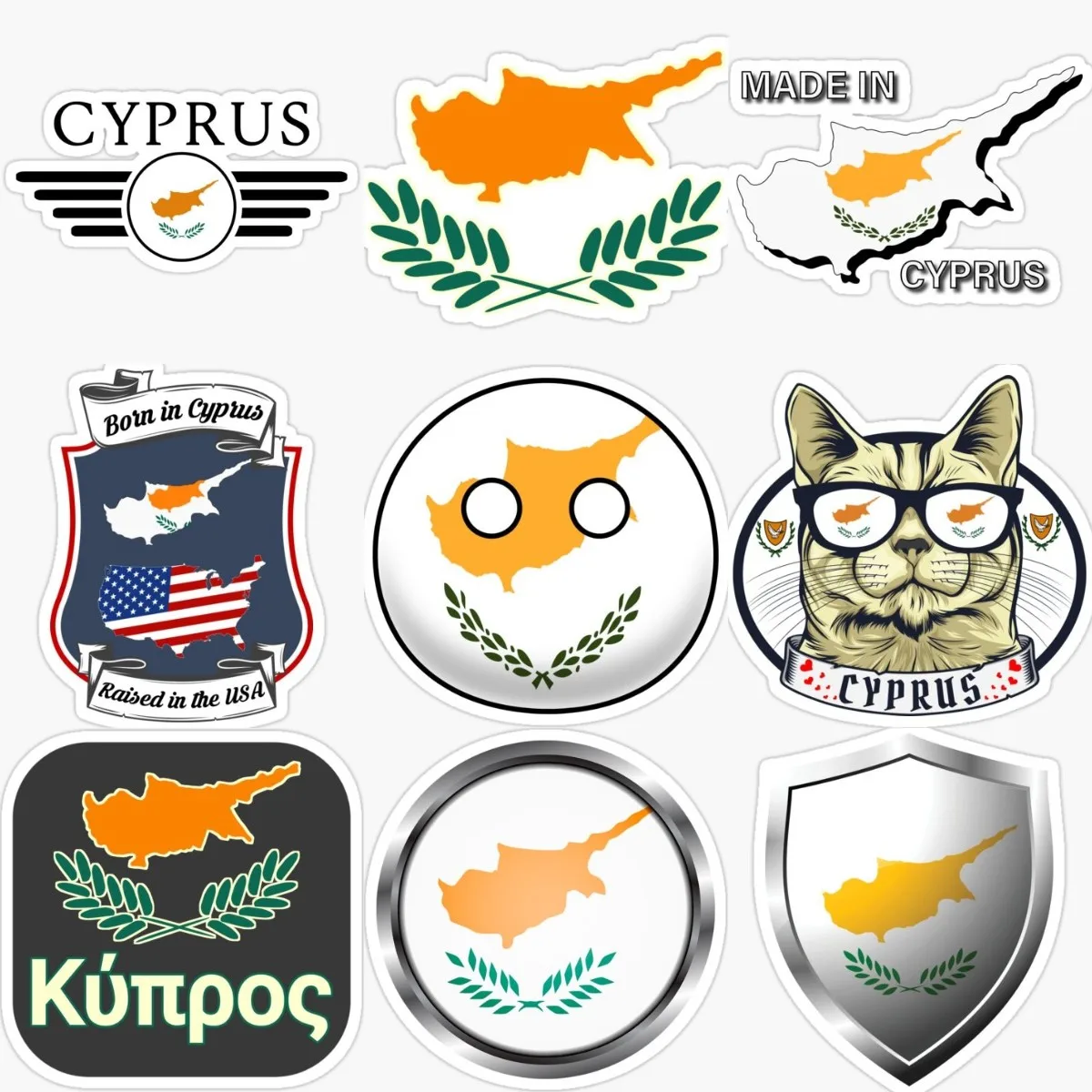 Creative Cyprus Flag Map Water - Car Accessories Cyprus recension och pris