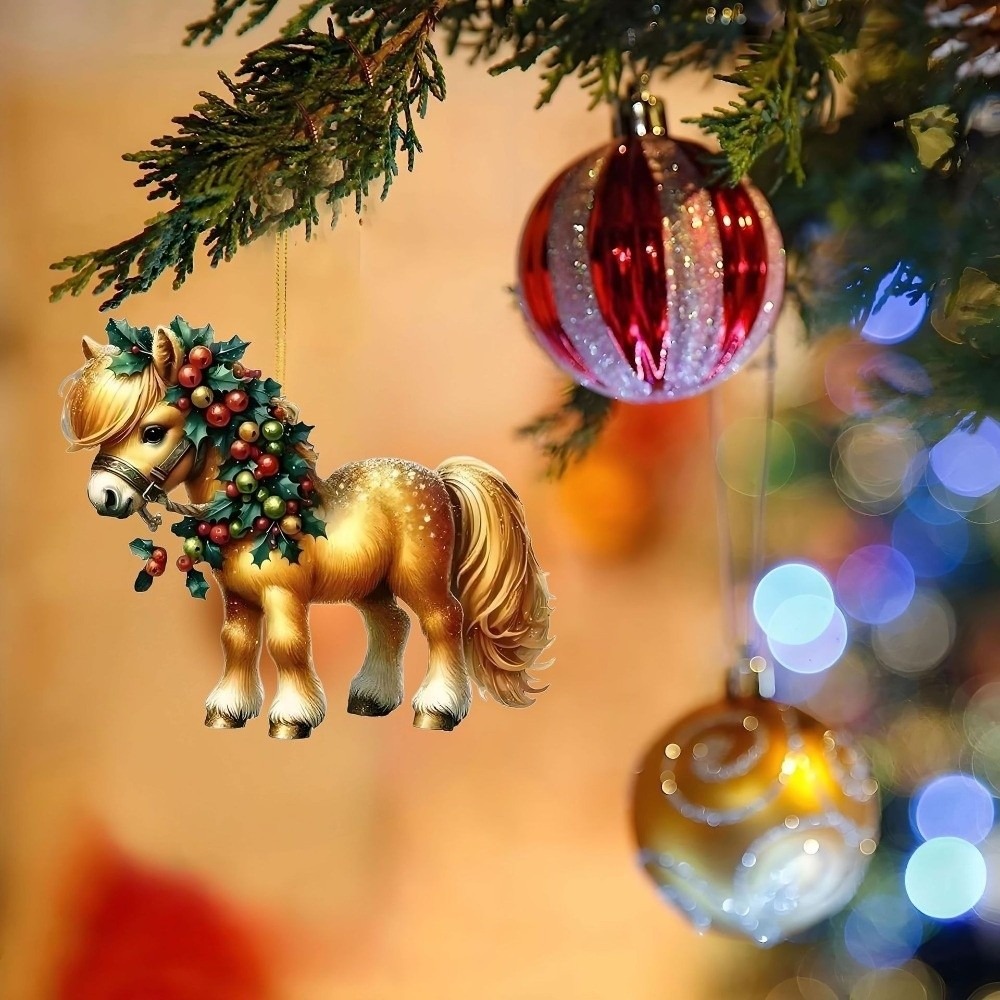 2D Flat Christmas Hanging Pend - Car Accessories Xmas Gifts recension och pris