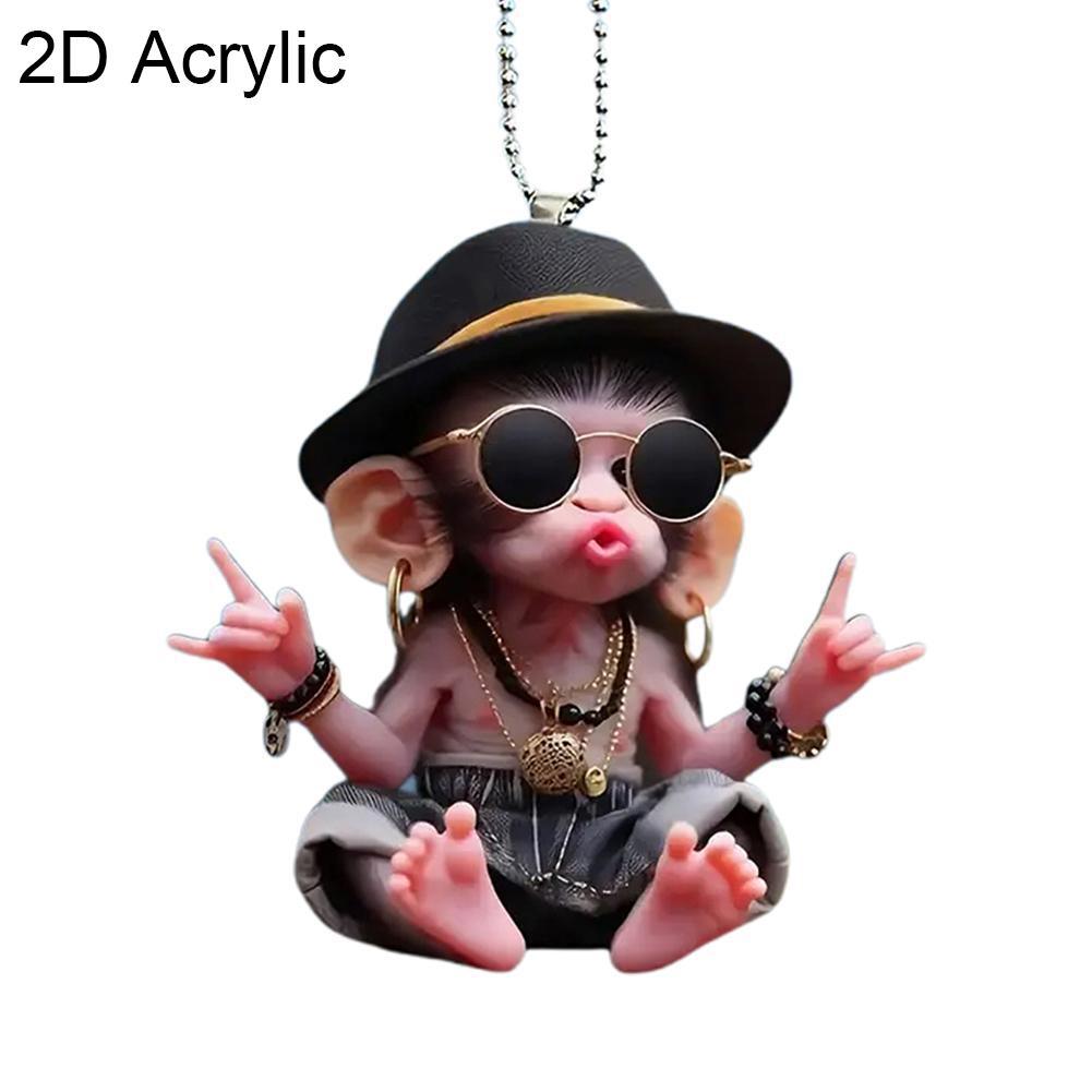 Monkey Keychain Creative Carto - Car Accessories Xmas Gifts recension och pris