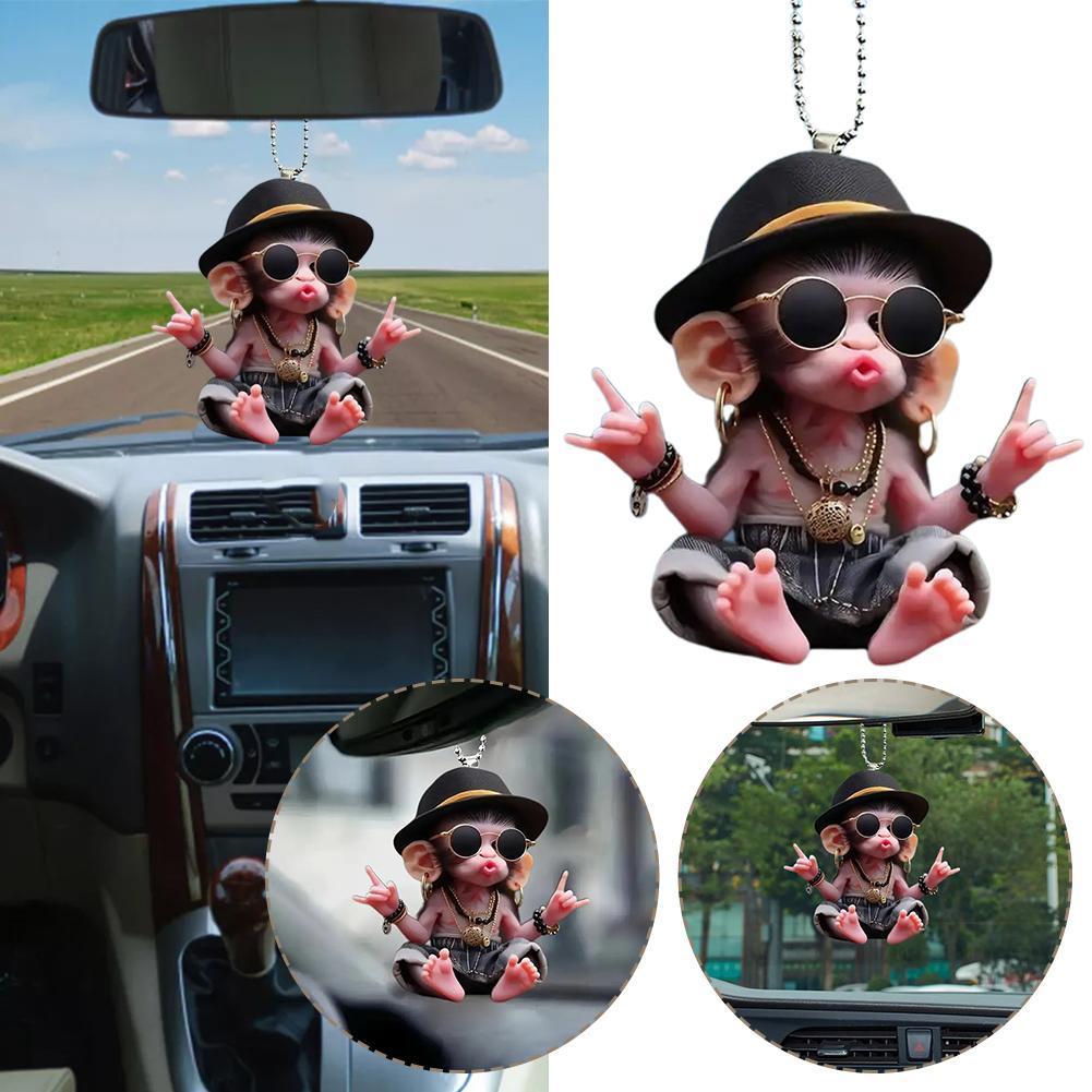 Monkey Keychain Creative Carto - Car Accessories Xmas Gifts recension och pris