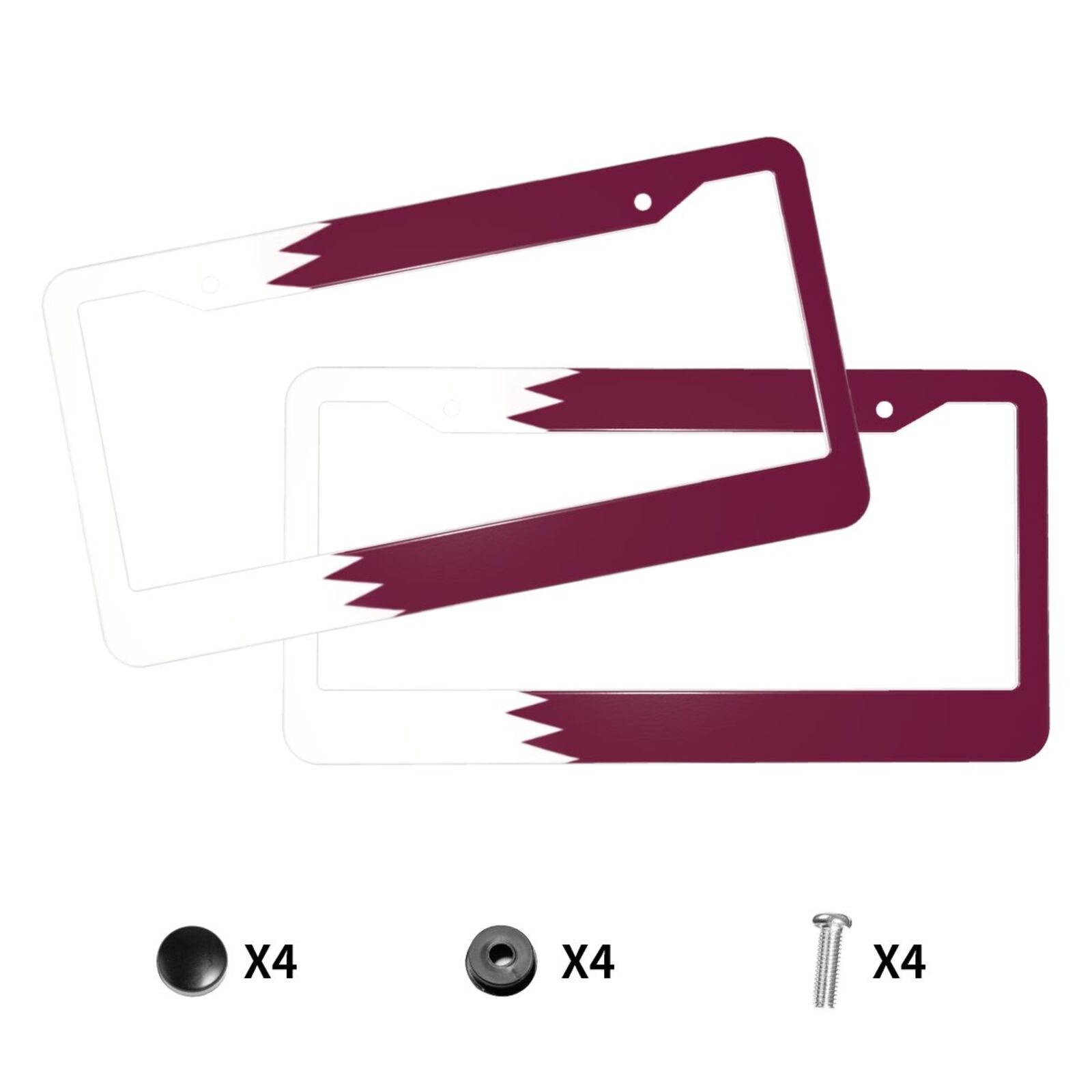 Flag of Qatar Pattern License  - Car Accessories Qatar recension och pris