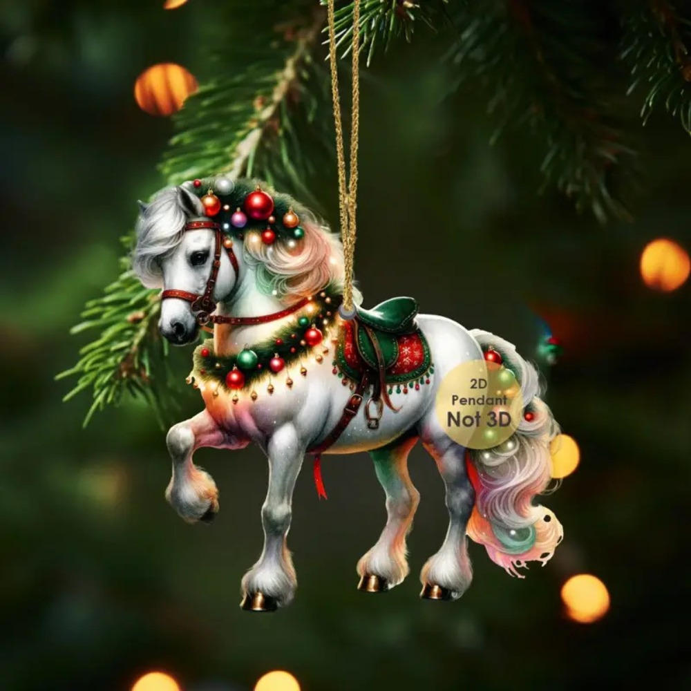 2D Flat Christmas Hanging Pend - Car Accessories Xmas Gifts recension och pris