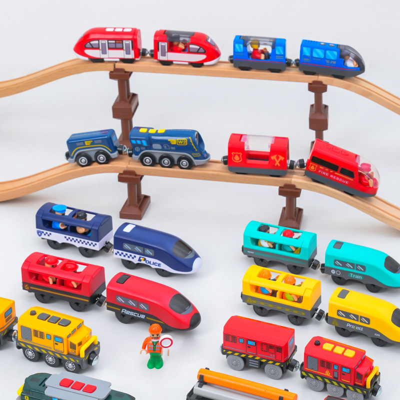 Wooden Railway Train Locomotiv - Car Accessories Xmas Gifts recension och pris