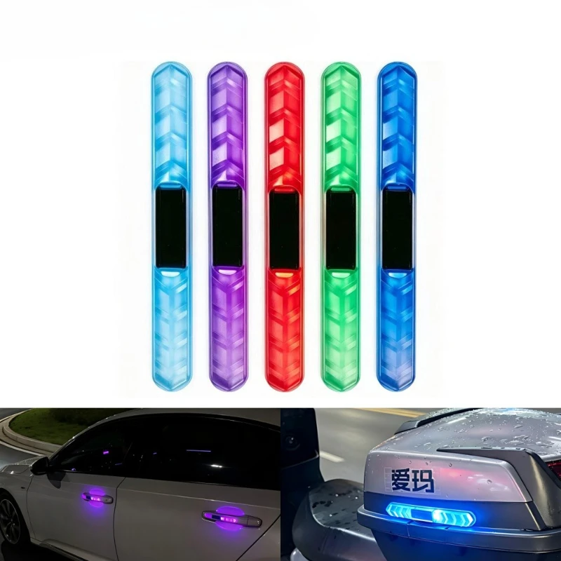1Pc Solar LED Strobe Flash Lig - Car Door Handle Protector recension och pris