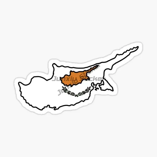 Creative Cyprus Flag Map Water - Car Accessories Cyprus recension och pris