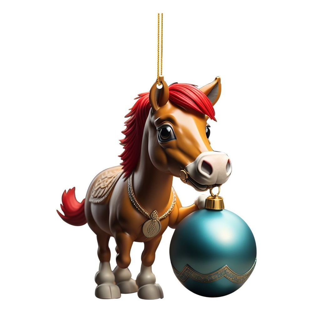 2D Flat Christmas Hanging Pend - Car Accessories Xmas Gifts recension och pris