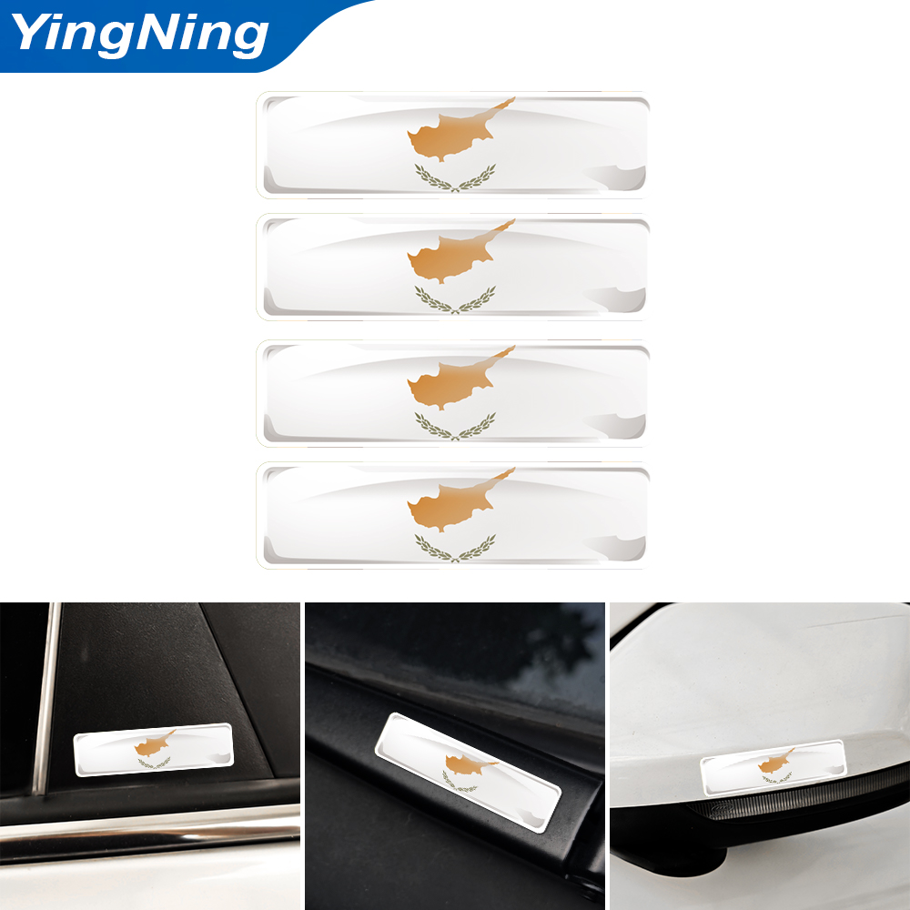 4PCS Cyprus Flag Sticker 3D Do - Car Accessories Cyprus recension och pris