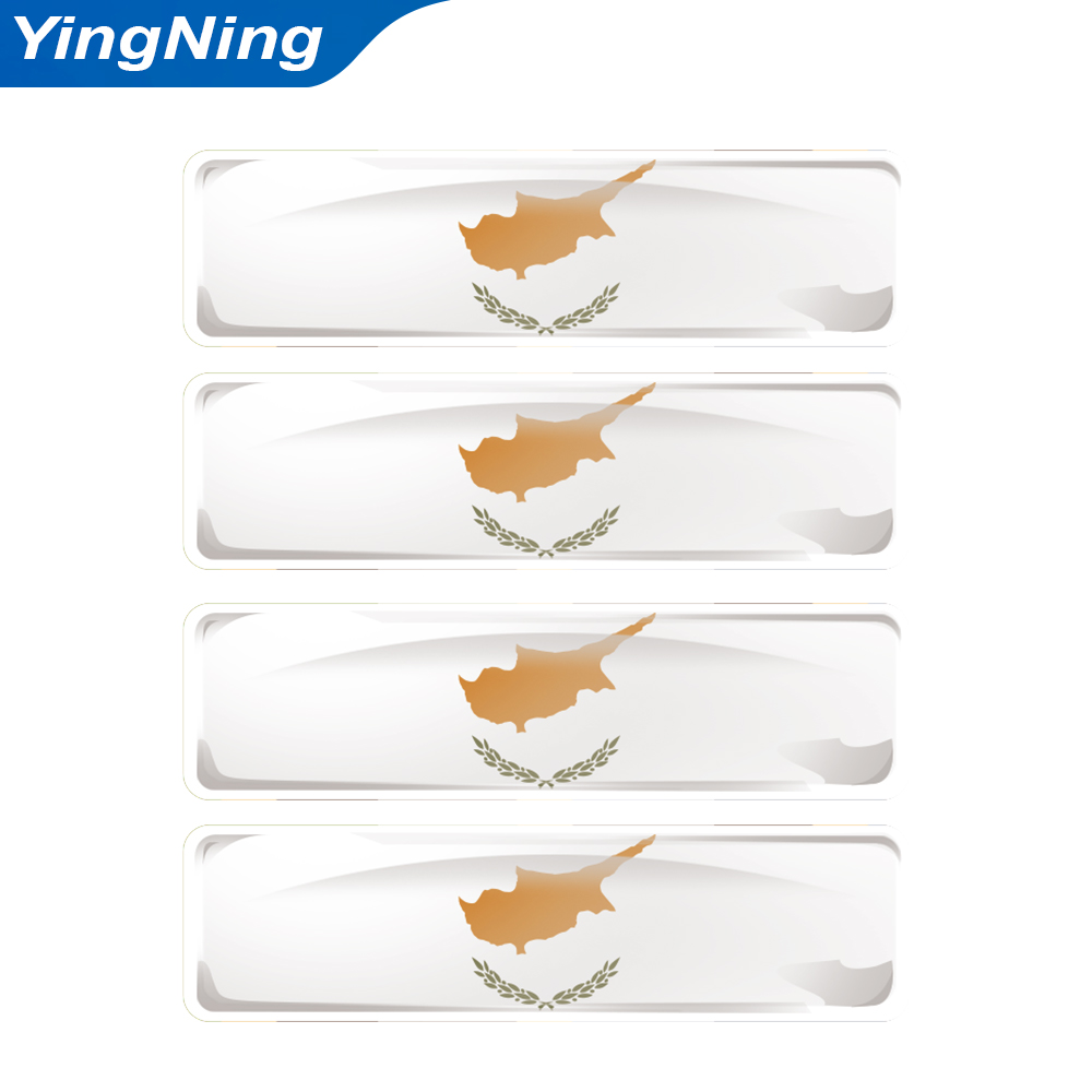 4PCS Cyprus Flag Sticker 3D Do - Car Accessories Cyprus recension och pris