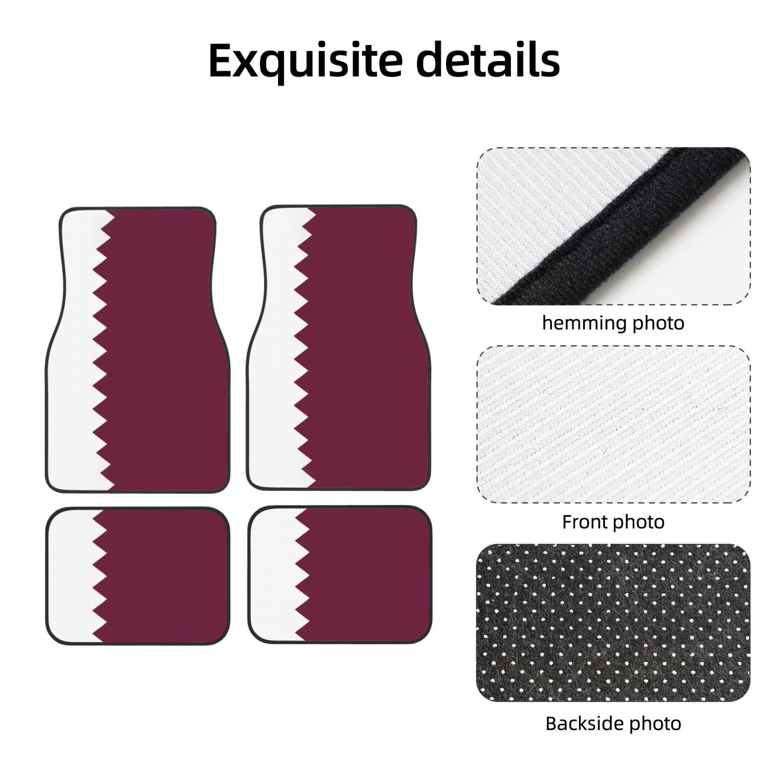 Flag of Qatar Pattern Car Floo - Car Accessories Qatar recension och pris
