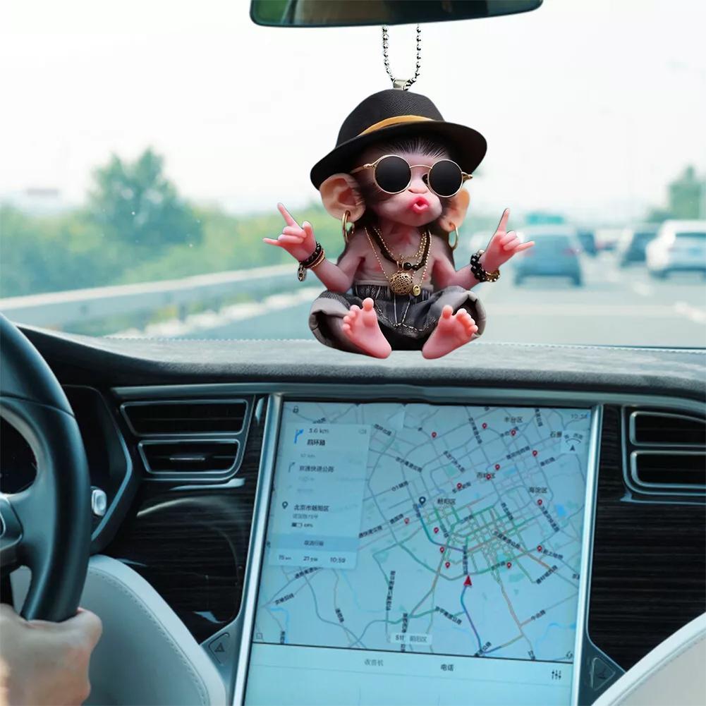 Monkey Keychain Creative Carto - Car Accessories Xmas Gifts recension och pris